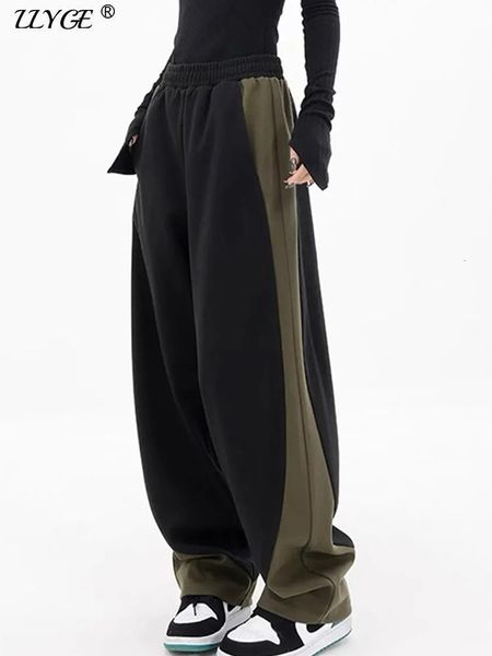 

women's pants capris sewn sports pants women's spring banana pants loose wide leg pants trouser fashion casual women's wear 2, Black;white