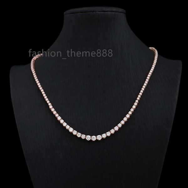

2mm vvs mossinate diamond chain for custom fashion style tennis necklace in chain jewelry, Silver