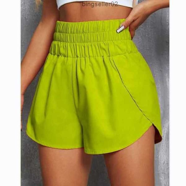 

yoga outfits spring and summer new women's high waist elastic loose sports casual shorts female 8xydm, White;black