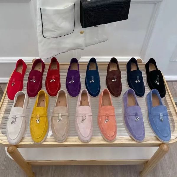 

lp latest designers womens dress shoes deerskin man loafers classic metal buttons round fashion flat heel leisure office wor lpr, Black