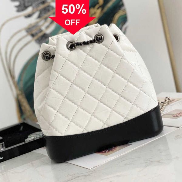 

7a r bags gabrielle backpack wandering schoolbag chain bag handbag 23cm 94485 shoulder bags square lattice women's genuine leather bag