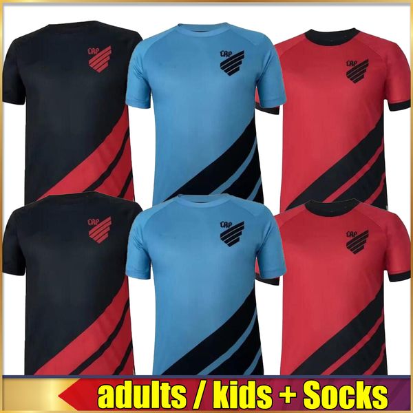 

23 24 club athletico paranaense soccer jerseys malos romero home and away third 2023 2024 cirino fernandinho football shirt maillots de foot, Black;yellow