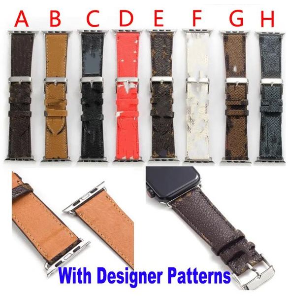 

fashion r watchband straps for apple watch band 49mm 45mm 42mm 38mm 40mm 44mm luxury g designs watchbands iwatch 8 7 6 5 4 pu leather l flow, Black;brown
