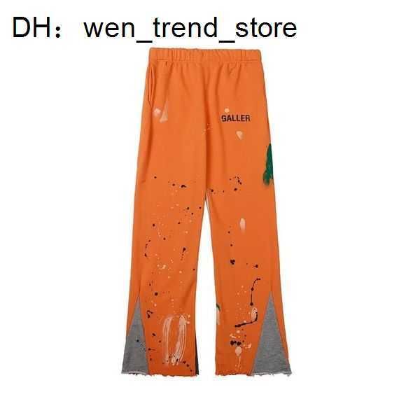 

designers pants men's galleries sweatpants dept speckled letter print women's couple loose versatile casual straight gray orange r, Black