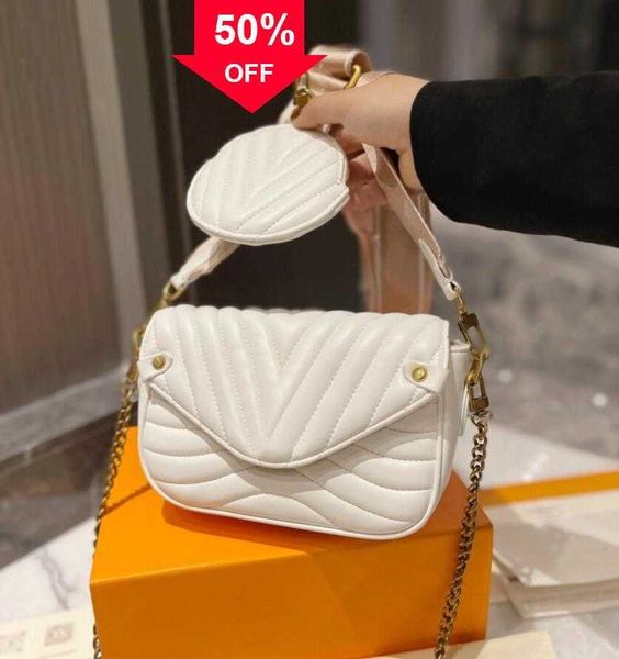 

new wave multi-pochette women designer crossbody bag fashion woman cross body bags quilted twin sets mini handbag chain round coin purses lu