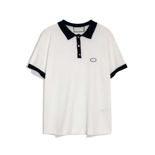 

2023ss designer polo shirts men luxury polos casual mens t shirt snake bee letter print embroidery fashion high street man tee #036, White;black