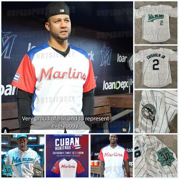 

marlins cuban heritage 3 luis arraez 10 yuli gurriel 1993 baseball jersey miami jorge soler jean segura garrett cooper jon berti jesus luzar, Blue;black
