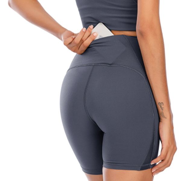

women's sports yoga shorts fitness high waist slim quick dry breathable high elasticity nylon material pants