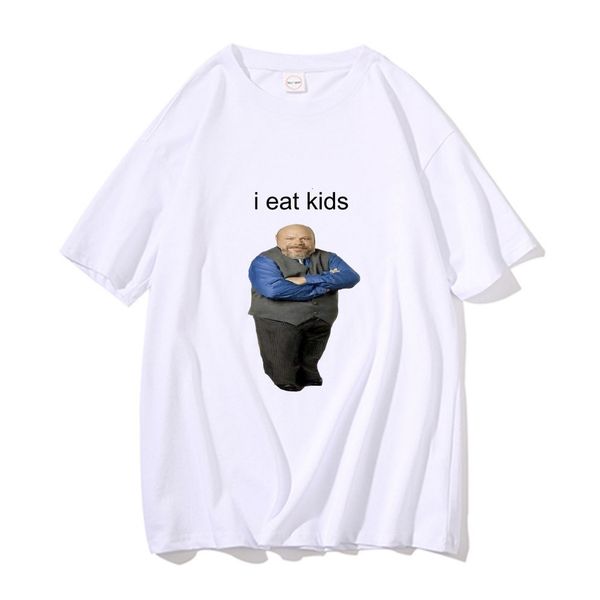 

men's t-shirts bertram eats kids funny brand men women t-shirt i eat kids tees man pure cotton short sleeve black casual loose tshirt, White;black