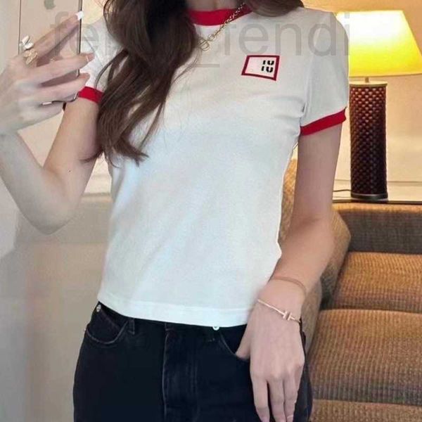 

women's t-shirt luxuriousearly spring short sleeved t shirt designer t new flocking letter pullo tee women slim sweat 74ta, White