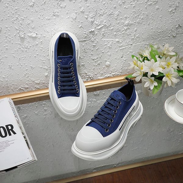 

men womens fashion shoes lace-up flat platform designer sneaker black genuine leather air cushion sneakers 0426