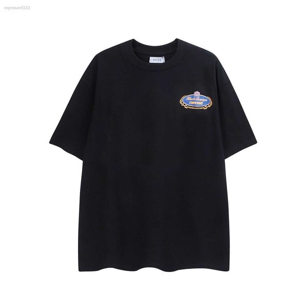 

rhude t shirt spring/summer new fashion brand casual high street hip hop men's and loose round neck short sleeve t-shirt 58l8, White;black