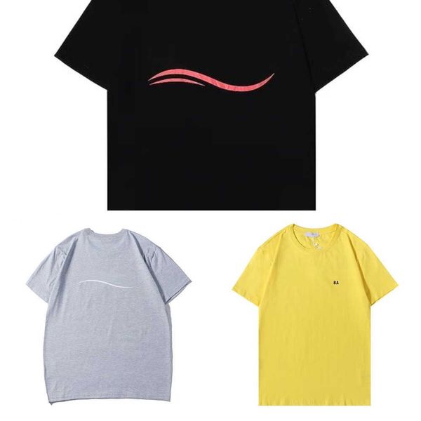

summer designer t shirt short sleeve waves tee men women lovers luxury print t-shirts fashion senior pure cotton size s-2xl lp72 acmt huvc z, White;black