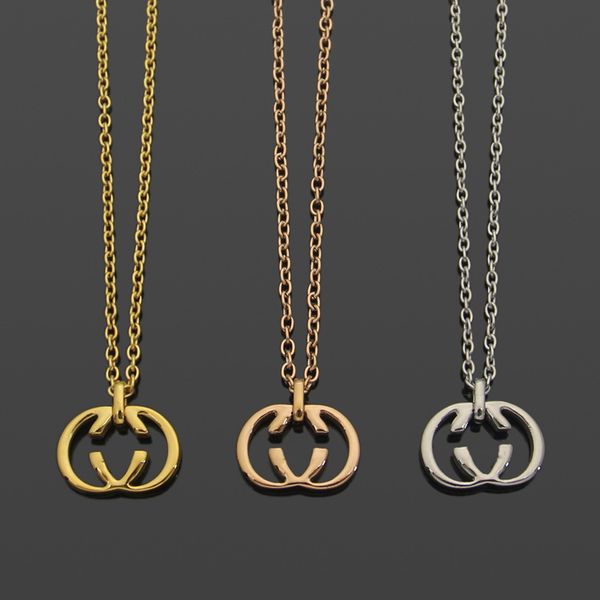 

gg womens single peach heart necklaces designer jewelry necklaces for gold/silver/rose with full package of brand as wedding christmas gift