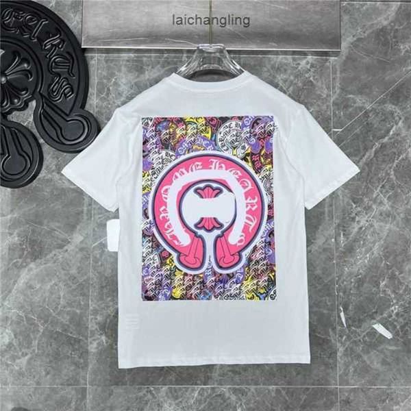 

classics mens t shirts heart brand crew neck chromes short sleeves tees ch t-shirts sweater casual horseshoe sanskrit cross printig9x, White;black