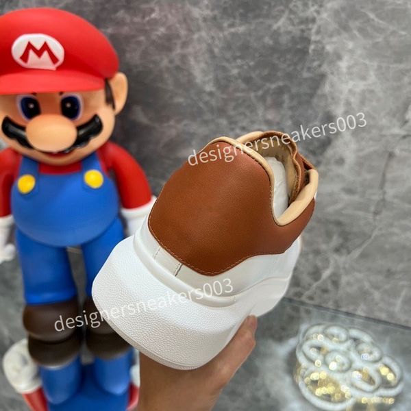 

men brand casual shoes classic dirty shoes mid double height bottom trainers leather glitter golden quality, Black