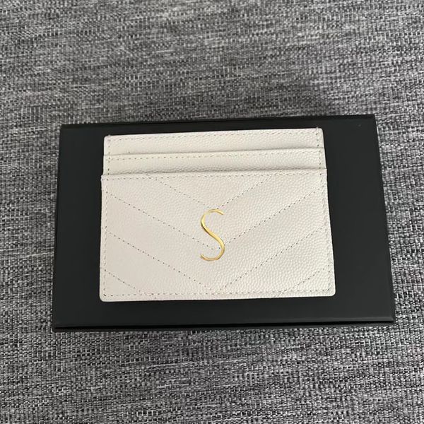 

fashion passport cards holder caviar designer wallet coin purses with box women men wallets handbag luxury genuine leather credit card cardh, Red;black