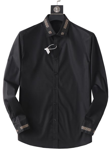 

nigrity 23 designer spring men's fashion classic comfort casual long sleeve business shirt men's formal shirt size m-xxxl, White;black