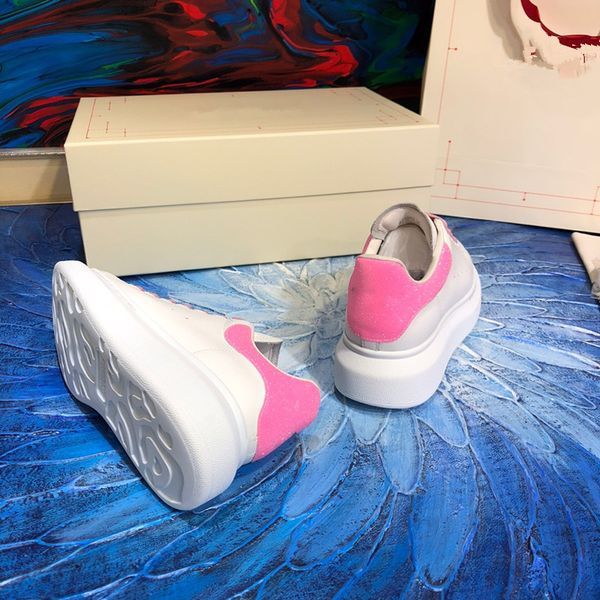 

new men womens fashion shoes lace-up flat platform designer sneaker black genuine leather air cushion sneakers 0426