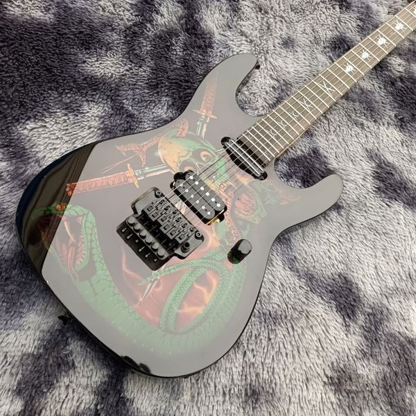 

factory customization new cobra, black electric guitar 6 string mahogany