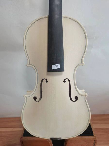 

master 4/4 violin in white 1pc flamed maple back spruce hand made k3132