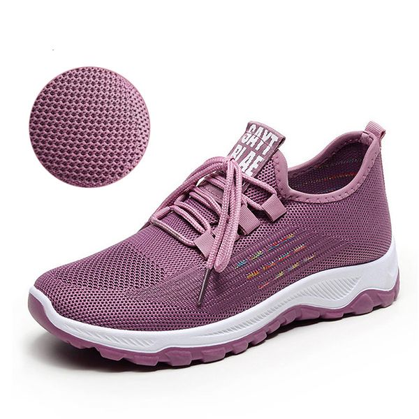 

dress shoes women sneakers mesh vulcanized shoes spring ladies casual flats sneaker female fashion comfort light knitting shoes 230512, Black