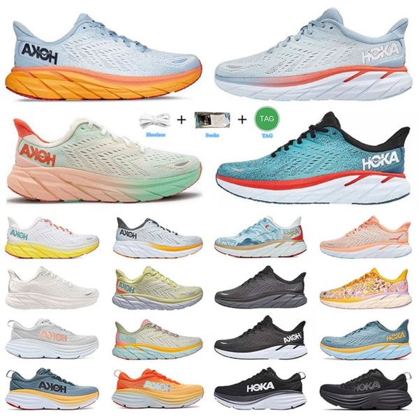 

hoka shoes one one bondi 8 clifton runner sneakers hokas carbon x 2 shadow triple black white harbor lunar rock women mens trainers samber y