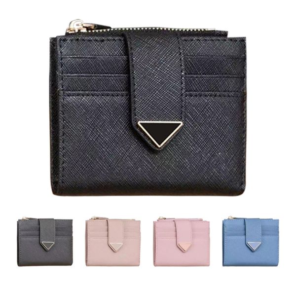 

womens saffiano triangle prad purses mens coin purse key wallets luxury leather pouch cowhide men wallet designer cardholder passport holder, Brown;gray