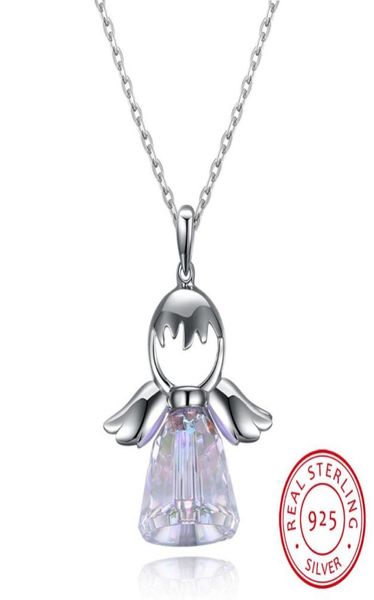 

pendant necklaces guardian angel 2 color crystal from swarovskis maxi necklace collier whole fashion jewelry name bead8642666, Silver
