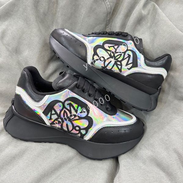 

new designers sneakers camouflage casual shoes stylist womens men shoes designer checkered studded flats mesh fashion trainers, Black