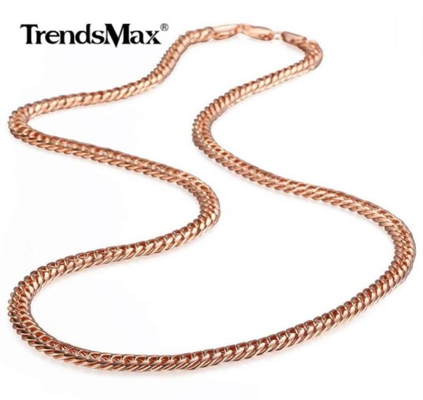 

585 rose gold necklace curb cuban link chain necklace for womens girls fashion trendy jewelry gifts party gold 2226 inch gn1625870233, Silver
