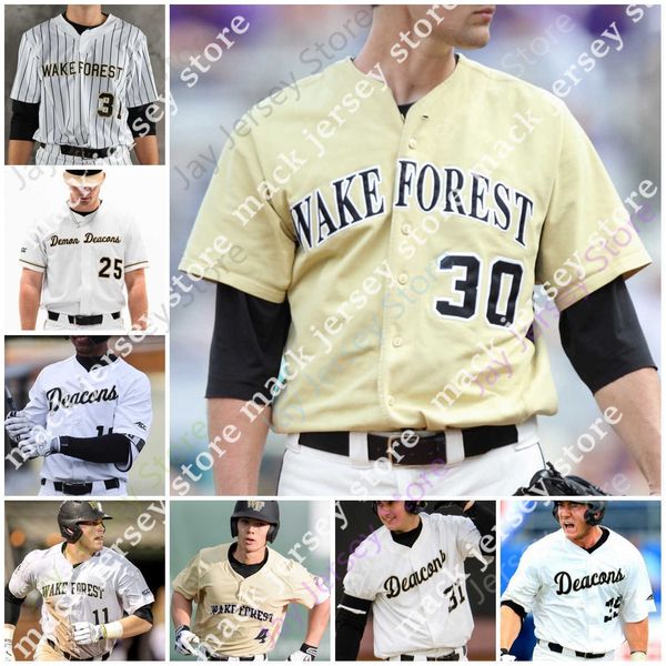 

wake forest baseball jersey ncaa college josh hartle hawke adam cecere sean sullivan reed mascolo rhett lowder nick kurtz pierce bennett bro, Blue;black