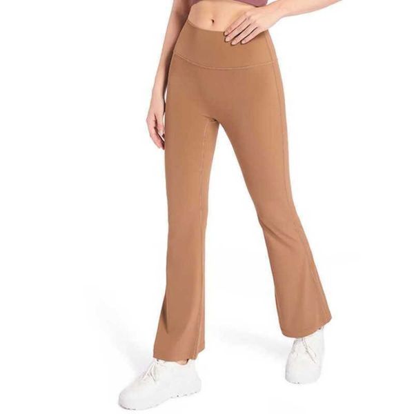

designers lululemens womens leggings yoga wear sports tights with high elasticity and quick-drying waist lady flared pants 3ntf1ntf1, Black;white