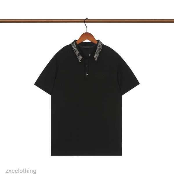 

2023 summer mens designer polos tshirts luxury woman letter embroidery tshirts casual tees famale paris streetwear clothing crew neck tshir, White;black