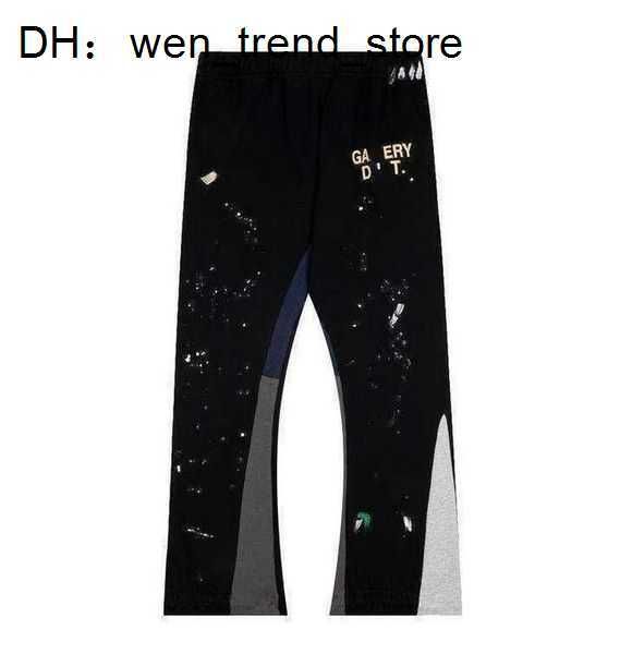 

men pants galleries sweatpants depts speckled letter print men's women's couple loose versatile casual straight 9 oh5i, Black