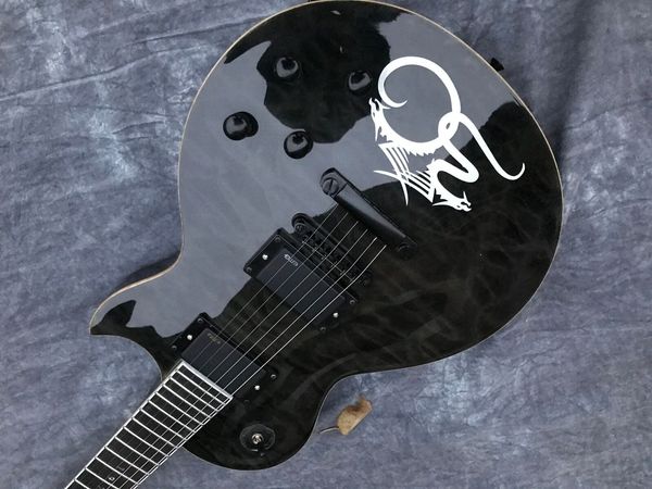 

factory customization black and white snake six string electric guitar,sale