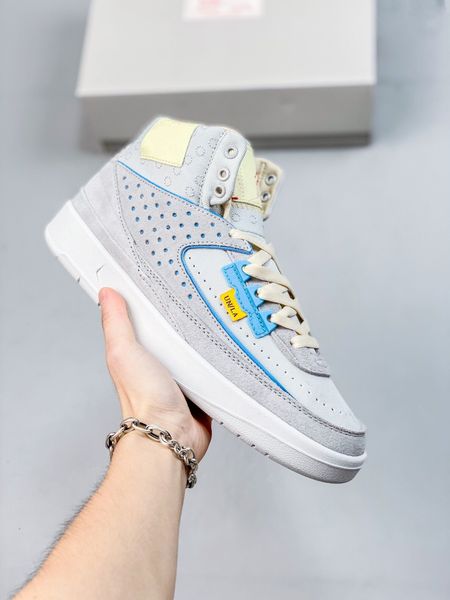 

with box the union la 2s basketball shoes 2023 restock 2 grey fog siren red-light smoke grey lifestyle designer sports sneakers