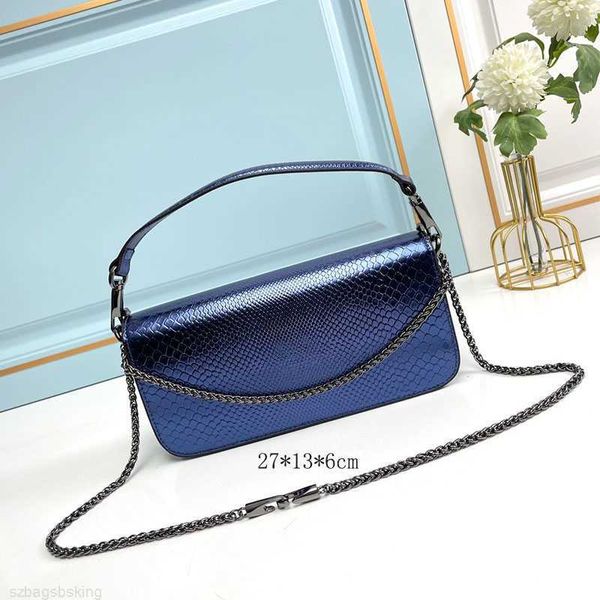 

vintage design snake pattern leather shoulder bag crystal buckle messenger fashiona chain hand women purse clutch s