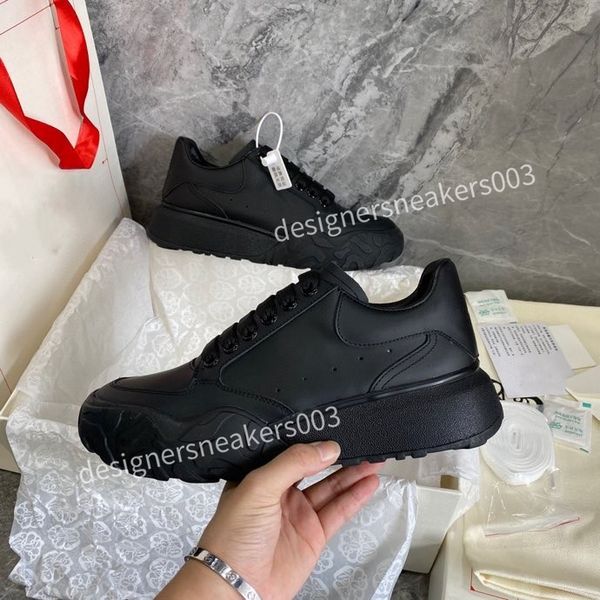 

new brand womens designer casual shoes classic dirty shoes mid double height bottom trainers leather glitter golden quality2023, Black