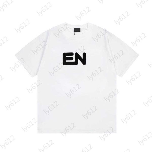 

white mens designer t shirts classic luxury brand color block letter embroidery logo letter printing design decorative pure cotton t-shirt s, White;black