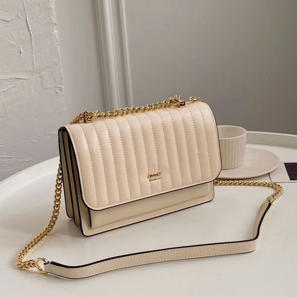 

10+designer bag classic women shoulder bag 2023 new organ bag genuine leather headlayer cowhide stripe car thread flap cross body bag chain