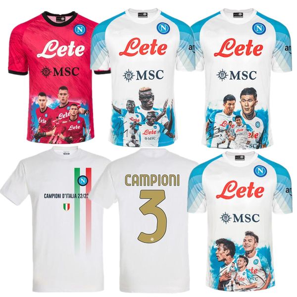 

soccer jerseys napoli 22-23 campioni d'italia t -shirt football shirts napoli 2023-2024 face game shirt, Black;yellow