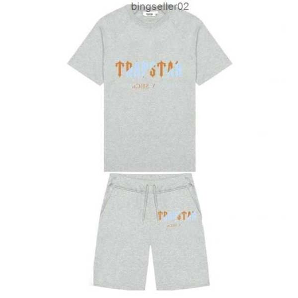 

t-shirts brand trapstar men's clothing t-shirt tracksuit sets harajuku tee funny hip hop color t shirt beach casual shorts sejkli, Gray