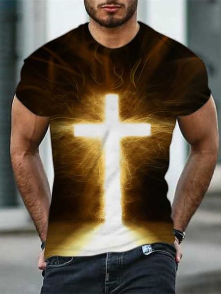 

rukas t-shirt graphic cross neck black 3d printing casual sports short sleeved printed clothing original pattern daily classic high heels/su, White;black