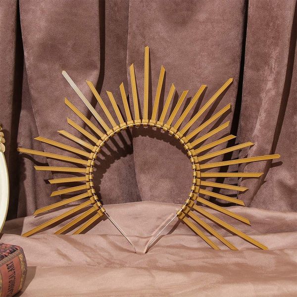 

hair rubber band goddess headdress zivyes halo crown headband flower s gold 230512, Pink