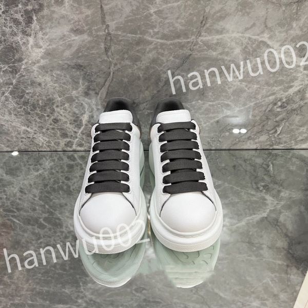 

designer woman shoe leather lace up men fashion platform sneakers white black mens and womens casual shoes