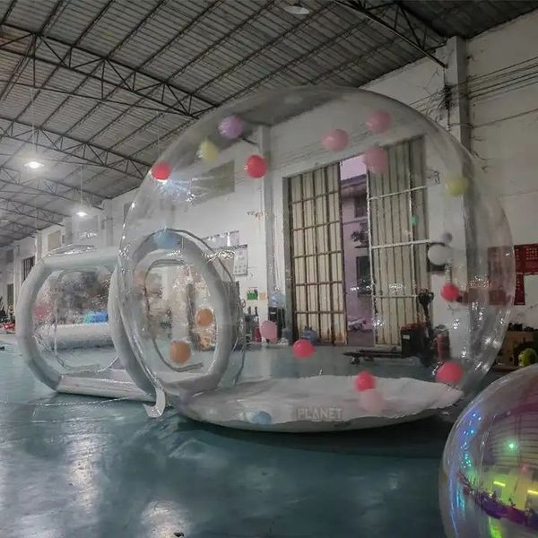 

kids party clear inflatable bubble tent with balloons inflatable bubble house tent for outdoor dates camping 001