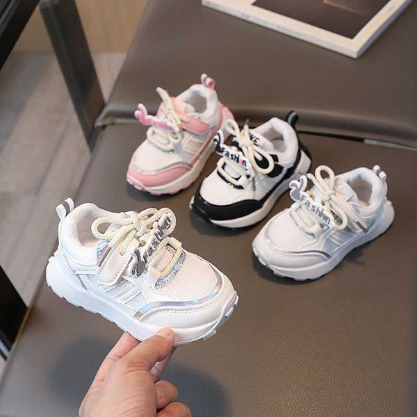 

athletic outdoor children casual shoes mesh sneakers boys sport breathable tennis sneakers baby girls spring fashion soft bottom running sho, Black