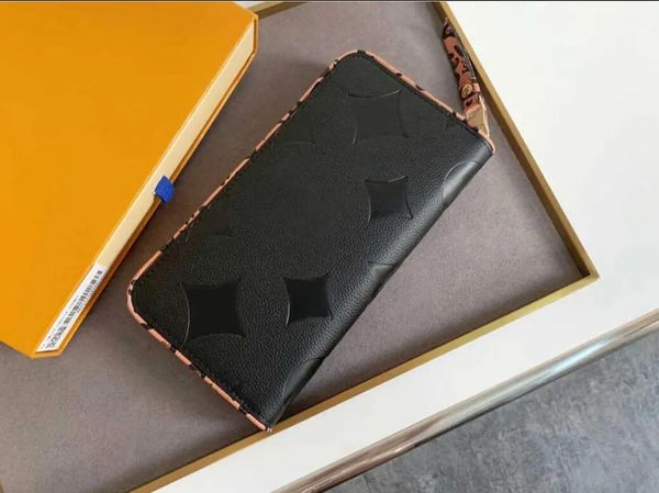 

fashion designers zippy lockme wallet mens womens leather zipper wallets flowers long coin purse handbags card holder clutch with box, Red;black