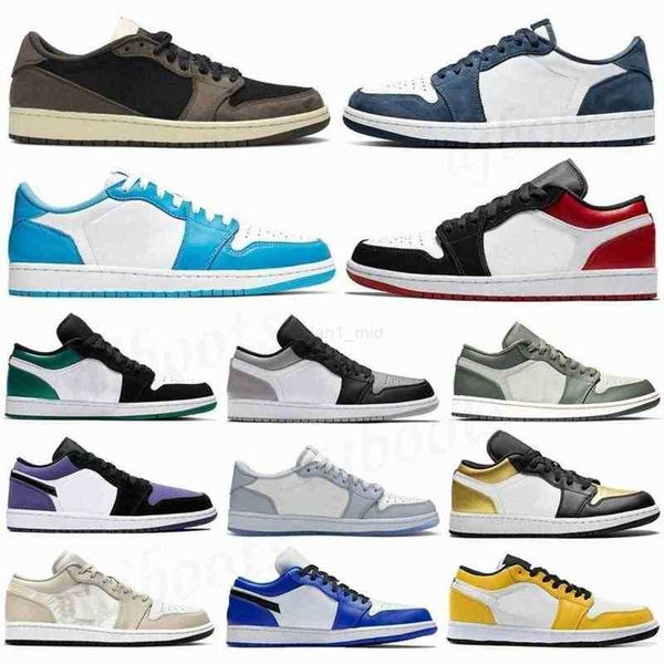 

2021 men women tag 1 1s low basketball shoes unc paris sneakers game royal gym red banned grey black sail toe gs tri-color washed